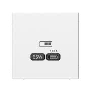 ART GALLERY, БЕЛЫЙ ЛОТОС, РОЗЕТКА USB, ДЛЯ БЫCТРОЙ ЗАРЯДКИ, ТИП С, 65Вт, System Electric, GAL001327