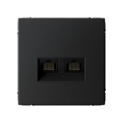 ART GALLERY, КАРБОН, РОЗЕТКА КОМПЬЮТЕРНАЯ 2-я, RJ-45, КАТ.6, System Electric, GAL001088
