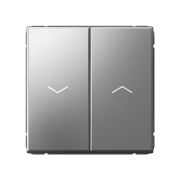 ART GALLERY, СТАЛЬ, ВЫКЛ. 2-кл ДЛЯ ЖАЛЮЗИ (РОЛЬСТАВНЕЙ), System Electric, GAL000919