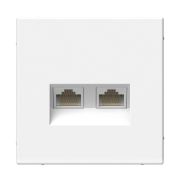 ART GALLERY, БЕЛЫЙ ЛОТОС, РОЗЕТКА КОМПЬЮТЕРНАЯ 2-я, RJ-45, КАТ.6, System Electric, GAL001388