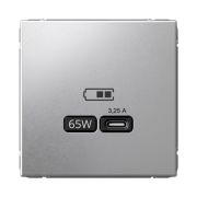 ART GALLERY, АЛЮМИНИЙ, РОЗЕТКА USB, ДЛЯ БЫCТРОЙ ЗАРЯДКИ, ТИП С, 65Вт, System Electric, GAL000327