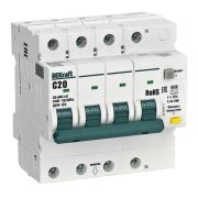 Автомат АВДТ 3P+N ДИФ-103 C20/30мА 6кА DEKraft 16402DEK