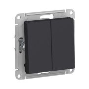 ATLAS КАРБОН Нажимная КНОПКА, 2-клавишная, 10А, Schneider Electric ATN001017