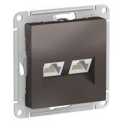 ATLAS МОККО РОЗЕТКА двойная компьютерная RJ45+RJ45, кат.5E, механизм ATN000685