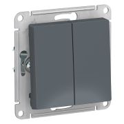 ATLAS ГРИФЕЛЬ 2-клавишный ВЫКЛЮЧАТЕЛЬ, 10А, Schneider Electric ATN000751