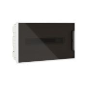DKC FRAME Щиток встраиваемый 18 мод с тонированной дверцей IP40 БЕЛЫЙ с 2 шинами F18B1WD