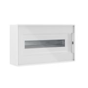 DKC FRAME Щиток настенный 18 мод с прозрачной дверцей IP40 БЕЛЫЙ с 2 шинами F18W1WT