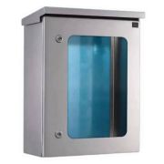 Корпус нержавеющий с козырьком, дверь со стеклом (AISI 304)  размер 700*500*250мм IP66 ELECCO